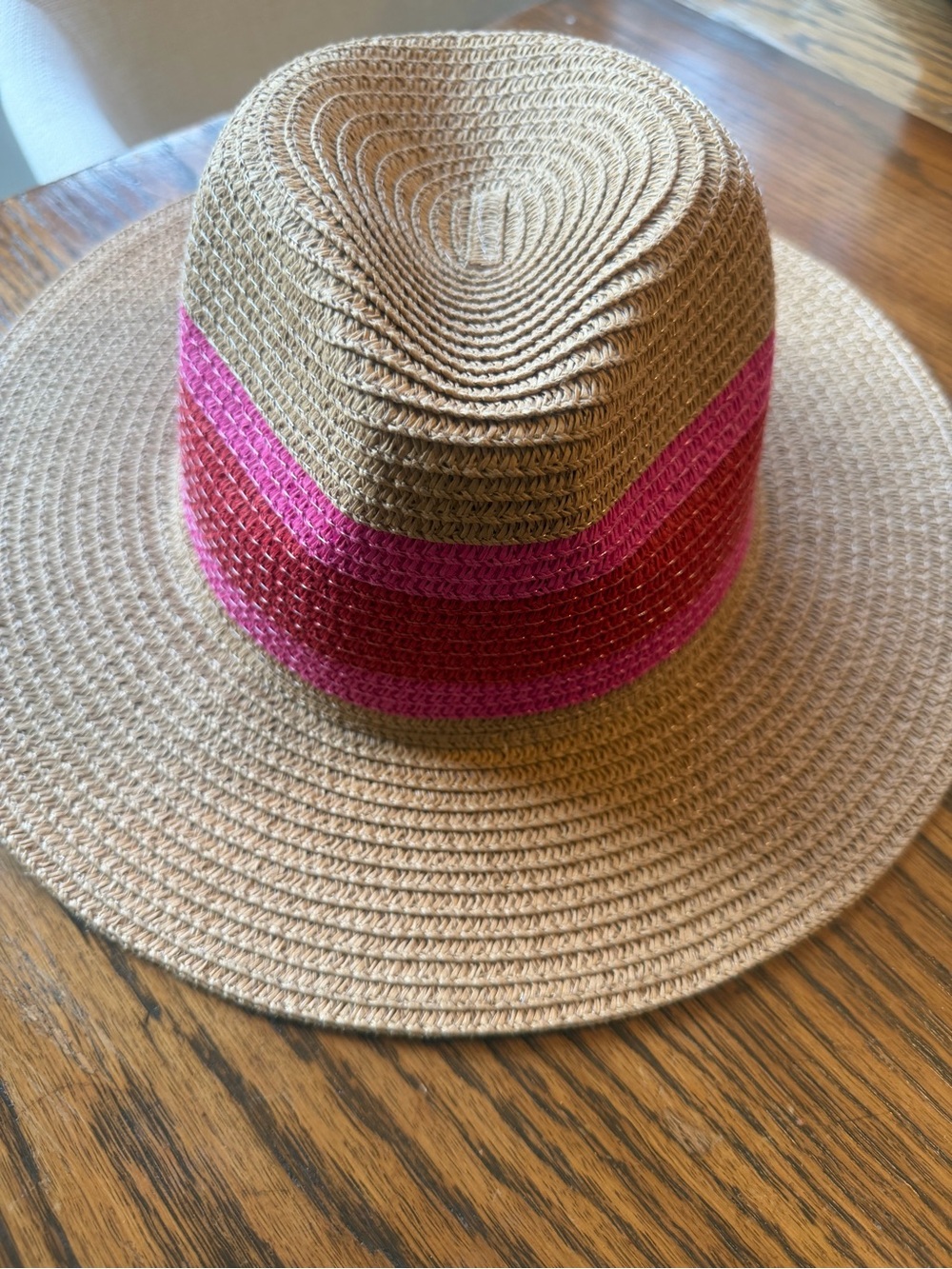 Juicy Couture Straw Hat with Pink Logo Trim